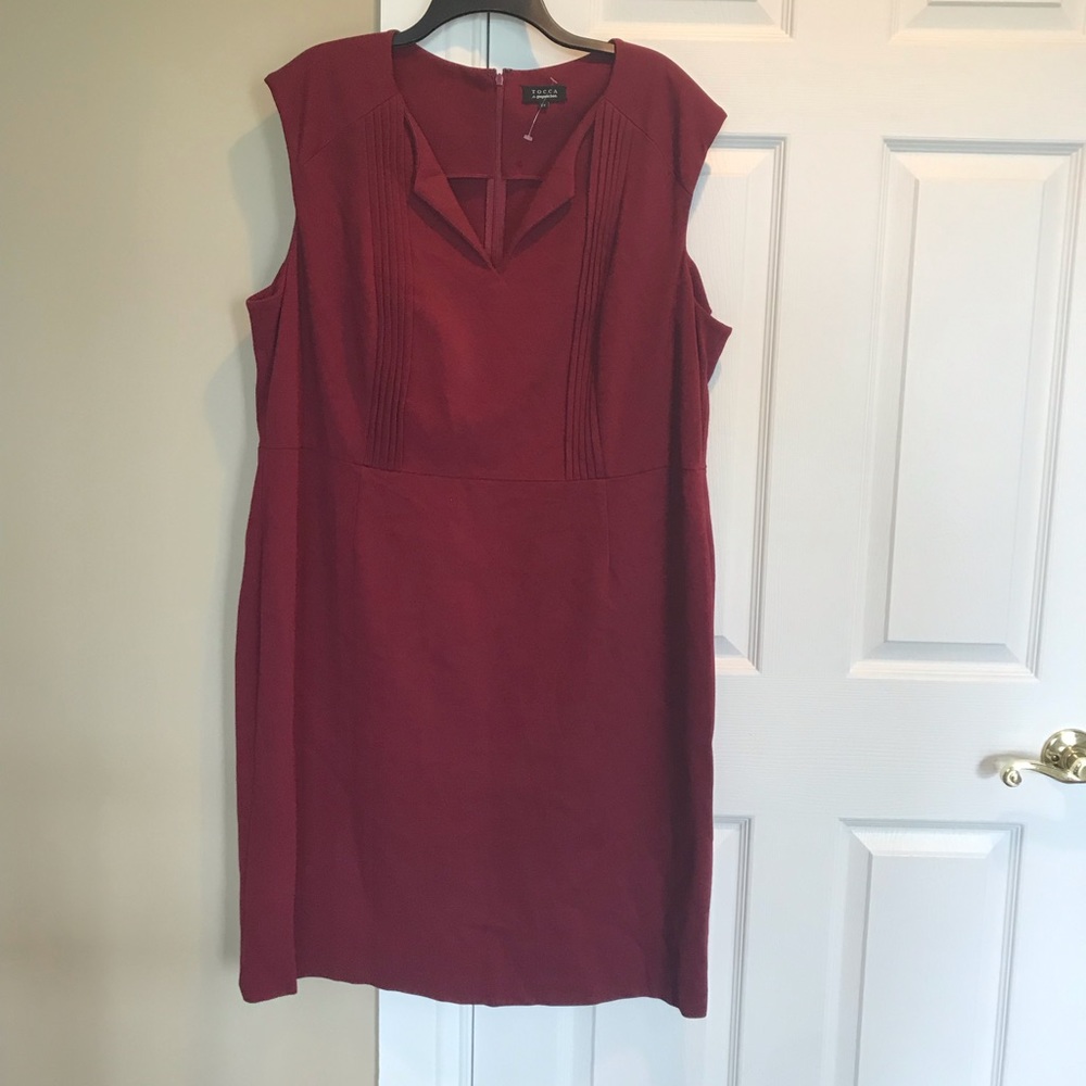 Tocca womens Plus burgundy career dress 2X new